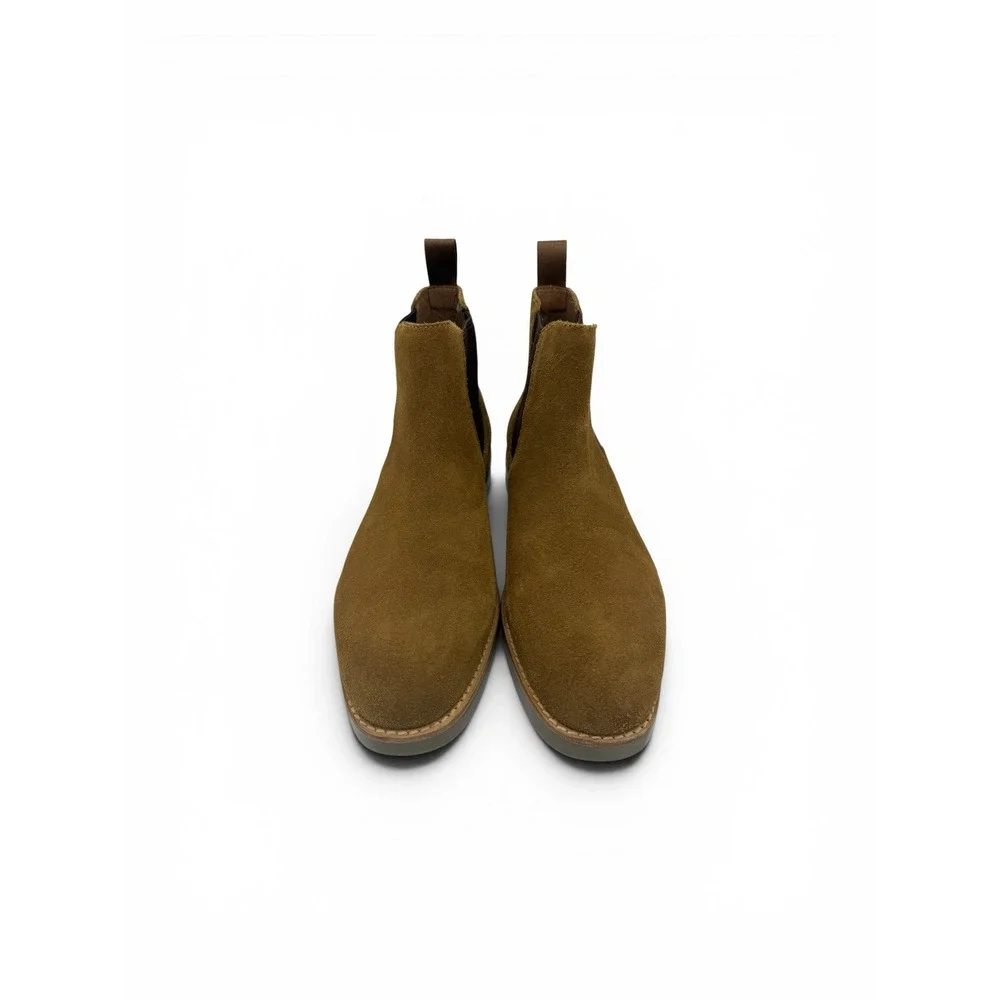 J. Crew Mens Suede Chelsea Boots Tan Brown Ankle Boot Size 7.5